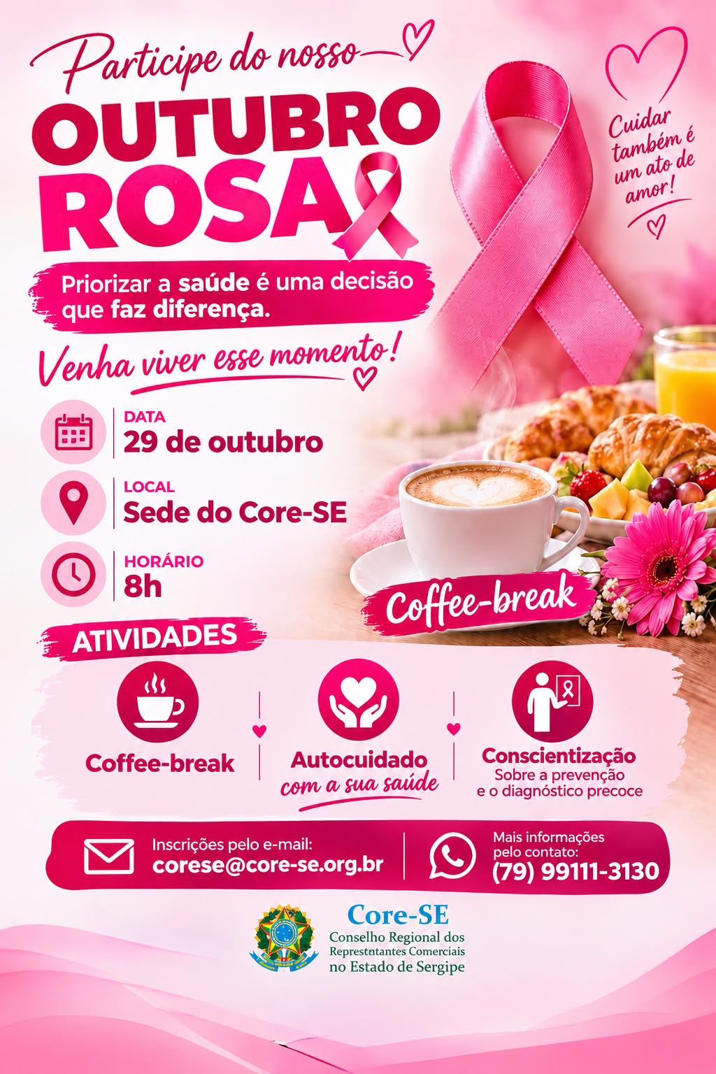 Core-SE promove ação especial em alusão ao Outubro Rosa!